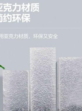 亚克力底座石头纹盒子陈列透明地台展厅艺术品摆件摆台商场展示台