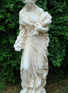 欧式玻璃a钢人物工艺品家居饰品客厅酒店门厅摆件花园四季女神摆