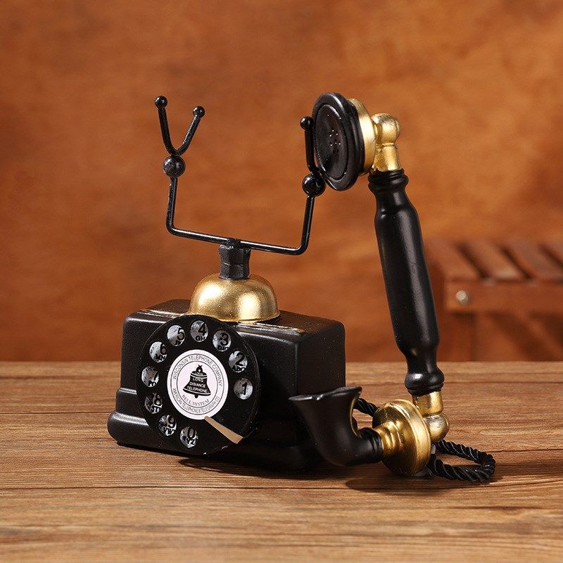 欧式覆古转盘电话机摆件家居客厅店铺柜台咖啡厅酒柜装饰工艺品,淘宝优惠券,粉丝福利购,淘宝优惠卷