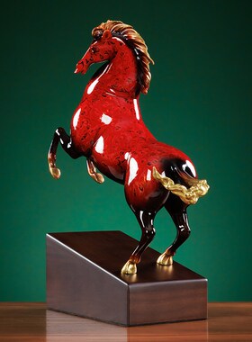 高端铜马摆件马到成功招财客厅办公室H装饰工艺品公司开业乔迁礼