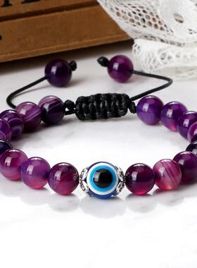 8mm蓝眼睛手链串珠EvilEye
