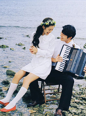 老手风琴二手怀旧红色收藏古董乐器8090年代电影道具装饰品复古