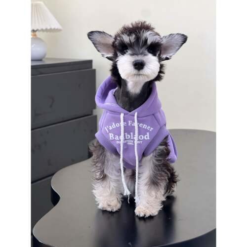 宠物猫狗衣服秋冬潮牌糖果色纯棉无袖卫衣防掉毛中小大型犬卫衣 - 图1