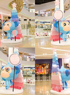 玻璃钢雕塑IP人物卡通猴商场美陈装饰户外商业街摆件制作