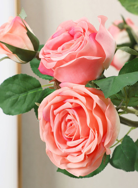 2025新款手感超真3D保湿甜心玫瑰装饰客厅摆件仿真花拍照神器