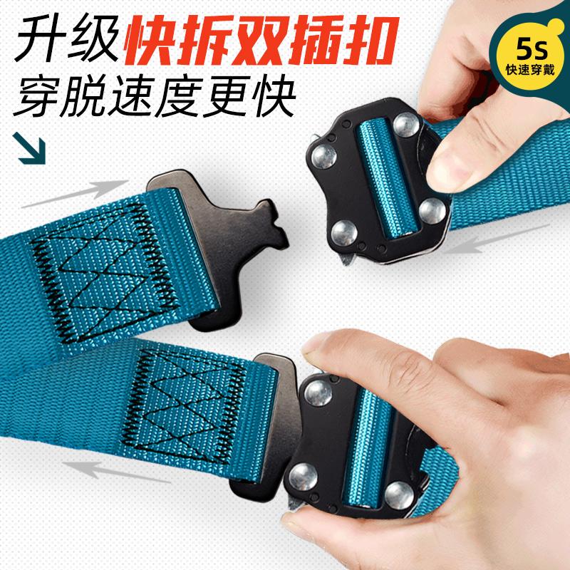 和信新国标三点式全快插式安全带高空作业安全绳挂钩套装防坠落 - 图1