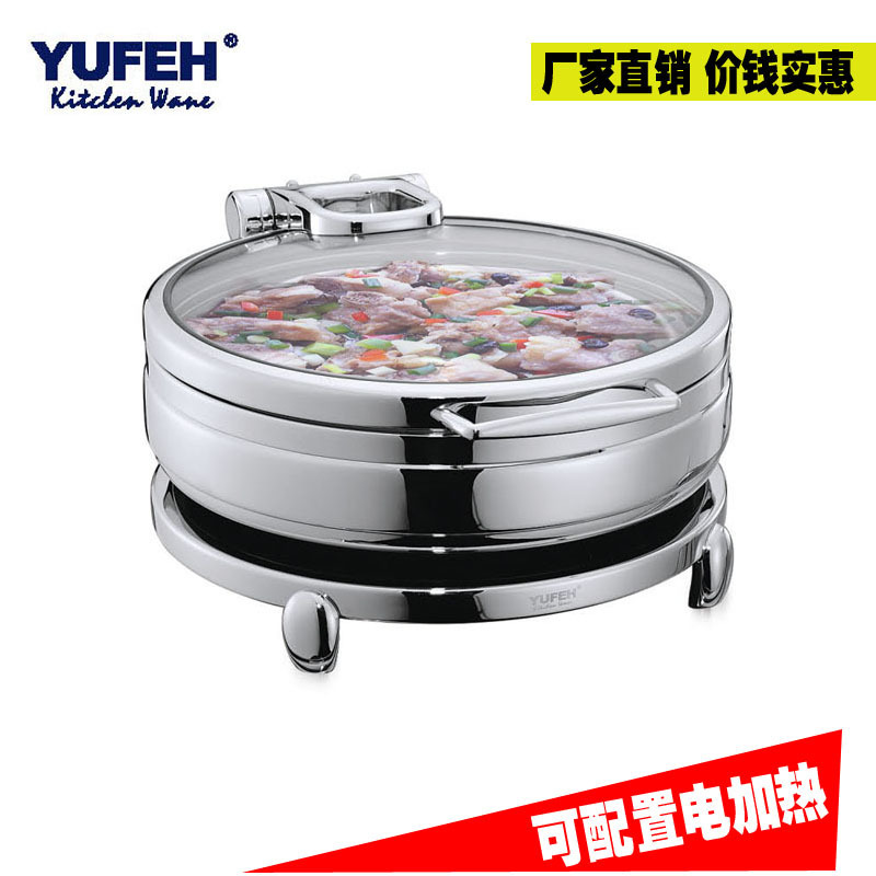 宇辉圆形4060L液压可视自助餐炉 电热保温早餐炉 酒店布菲炉 - 图1