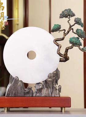 弗朗德纯铜老虎摆件虎啸山河生肖虎平安扣乔迁开业礼品家居装饰品