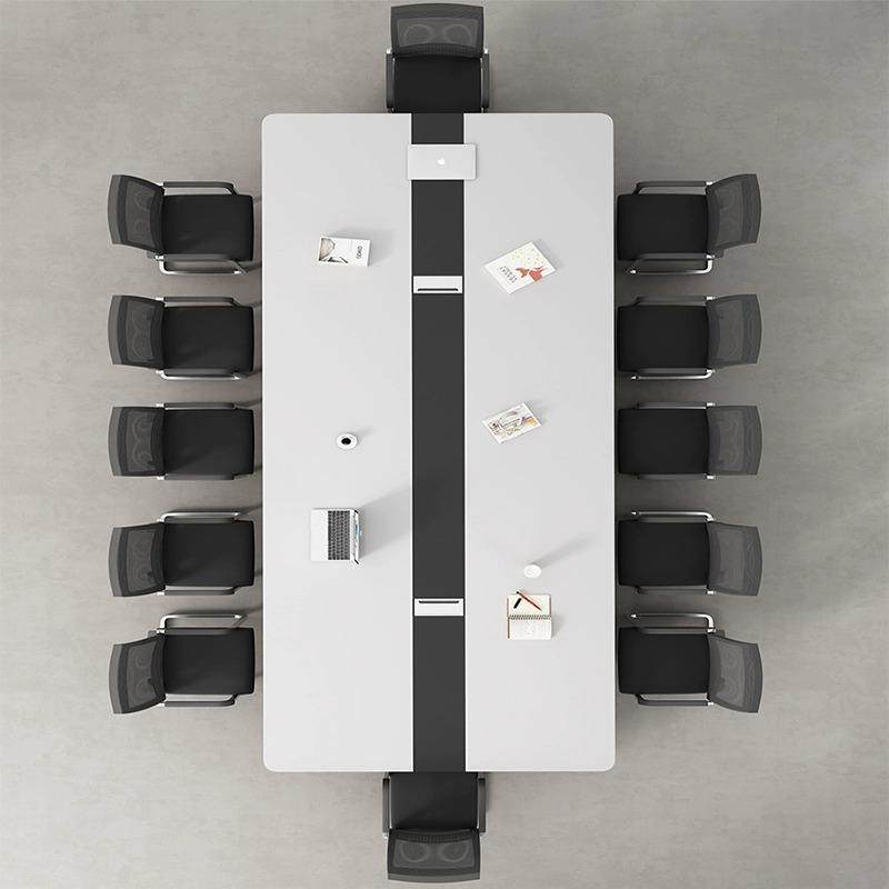 白色会议桌长桌大型培训桌长方形长条桌子会议室桌椅组合18人定制,淘宝优惠券,粉丝福利购,淘宝优惠卷