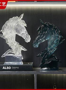 27IK透明头轻奢马抽6366象艺术电工艺品视柜水晶酒装柜饰品摆件办