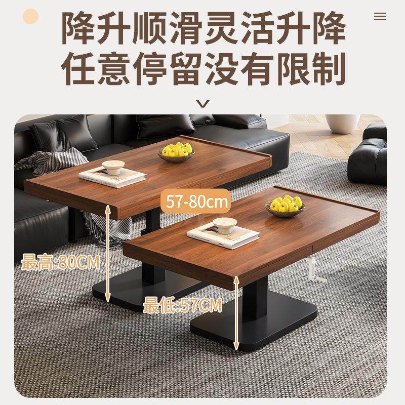 手摇升降茶几客厅家用小户型带抽屉学习书桌沙发边柜茶台边几桌子,淘宝优惠券,粉丝福利购,淘宝优惠卷