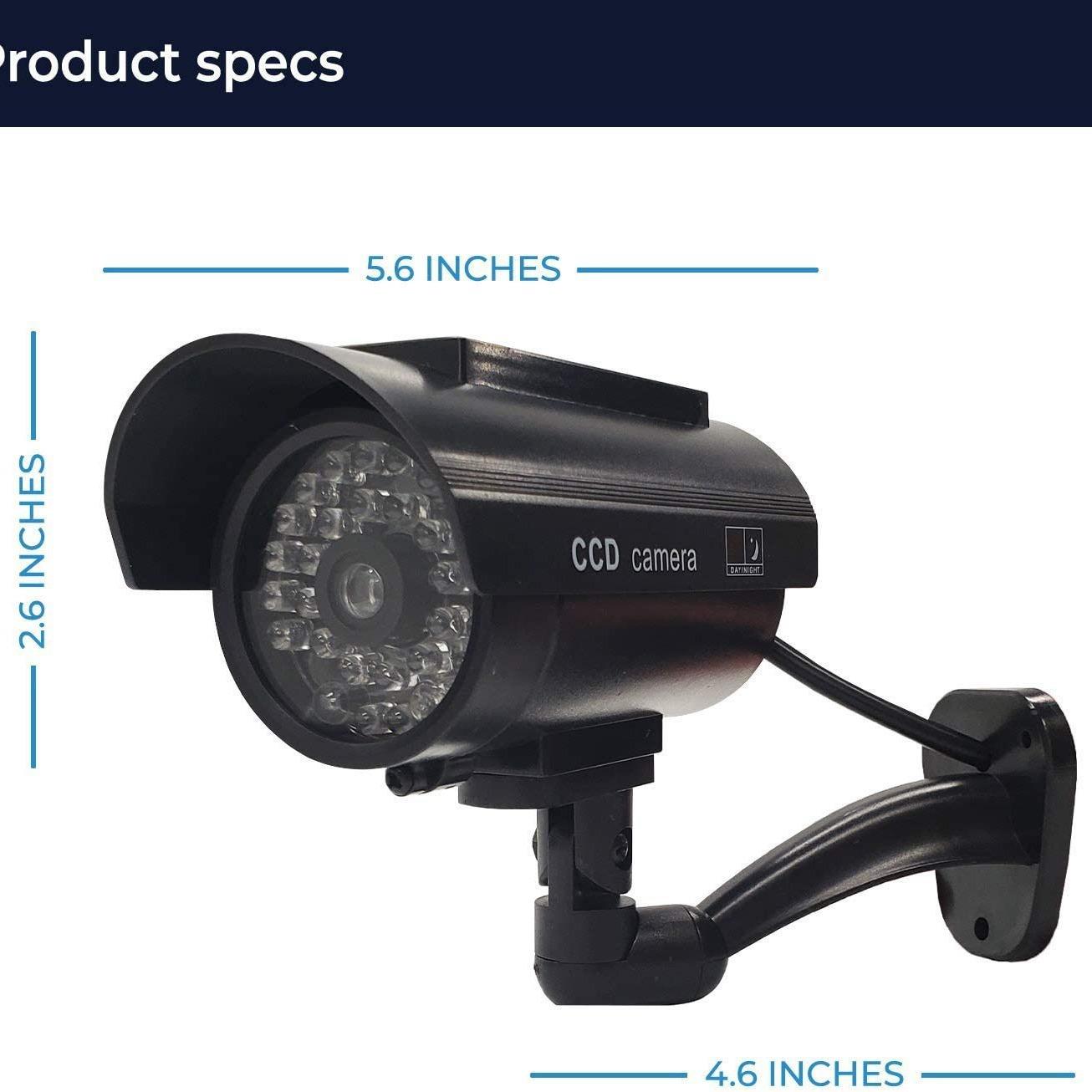 假摄像头仿真监控模型免插电太阳能假监控器家用室外入户门口带灯 - 图3