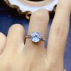Natural topaz ring super crystallized