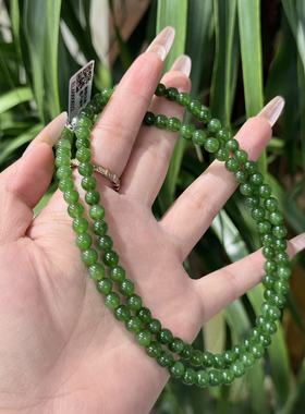 地质大学珠宝天然碧玉手链女款925银镶嵌冰种阳绿手串
