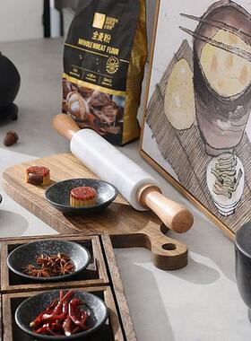 新中式样板间设计感家具厨房台面摆设中式厨房摆件锅具擀面杖套装