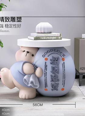 卡通熊客厅大型落地摆件家居装饰品沙发旁茶几床头柜开业乔迁礼品