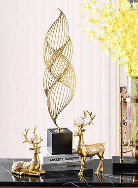 北欧现代轻奢风生水起创意摆件客厅电视柜玄关酒柜高档家居装饰品