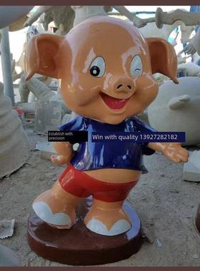 玻璃钢工艺品美陈装饰商场卡通动物雕塑锻铜浮雕砂岩石材定制