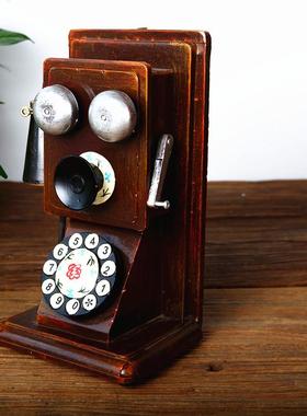 复古老式挂壁挂电话机模型服装店酒吧橱窗装饰品壁饰摆件摄影道具