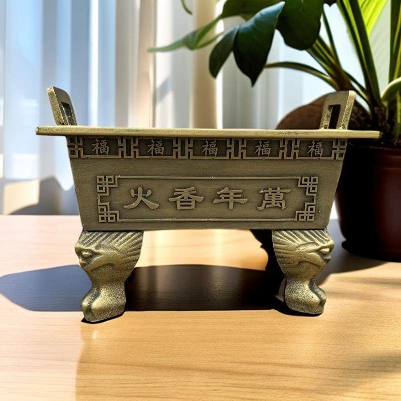 厂家直销祠堂寺庙镀锌板铸铁长方形平口香炉特大号室内家用案桌插,淘宝优惠券,粉丝福利购,淘宝优惠卷