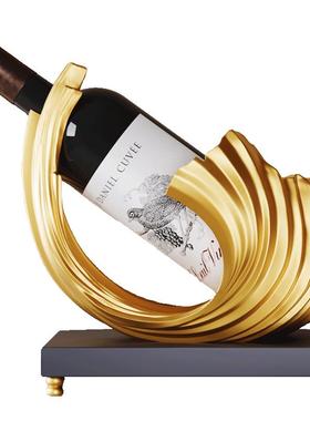 红酒架摆件轻奢高档酒柜装饰品客厅创意吧台葡萄酒置物架玄关摆设