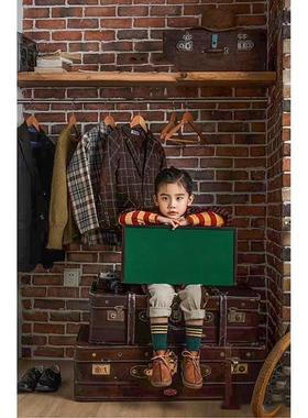 老上海老式手提箱旧皮箱 复古摄影道具箱子民国怀旧老物件