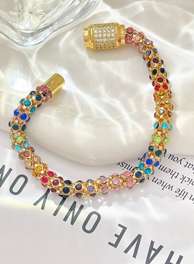 合金NANSHE/南奢  彩色手链时尚经典气质 L586