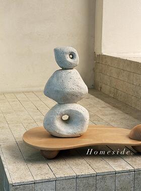 Homeside榉木托 托盘北欧风香薰实木桌面收纳下午茶点心餐盘装饰