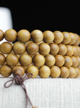 小叶桢楠金丝楠木手串0.8男女款文玩老料108颗念珠手链厂家批发