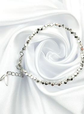 轻奢超闪碎银几两仿925银简约精致高级感小众气质女生手链饰品