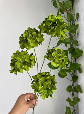 2025新款仿真绣球花艺家居装饰婚礼堂5头插花摆件婚礼