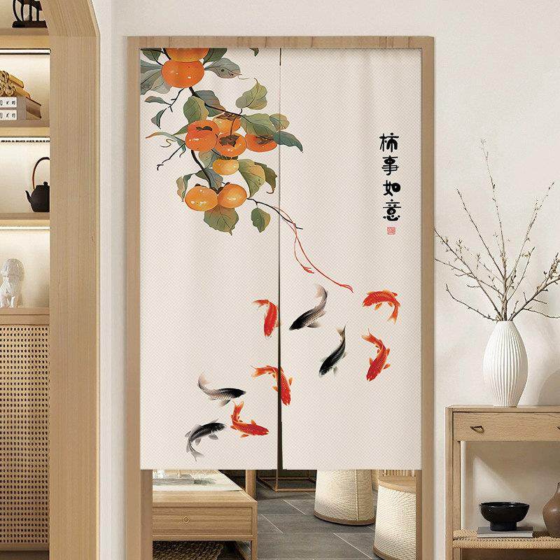 中式门帘隔断窗厨房遮挡布帘家用卧室帘子半截挂帘厕所免打孔短门,淘宝优惠券,粉丝福利购,淘宝优惠卷