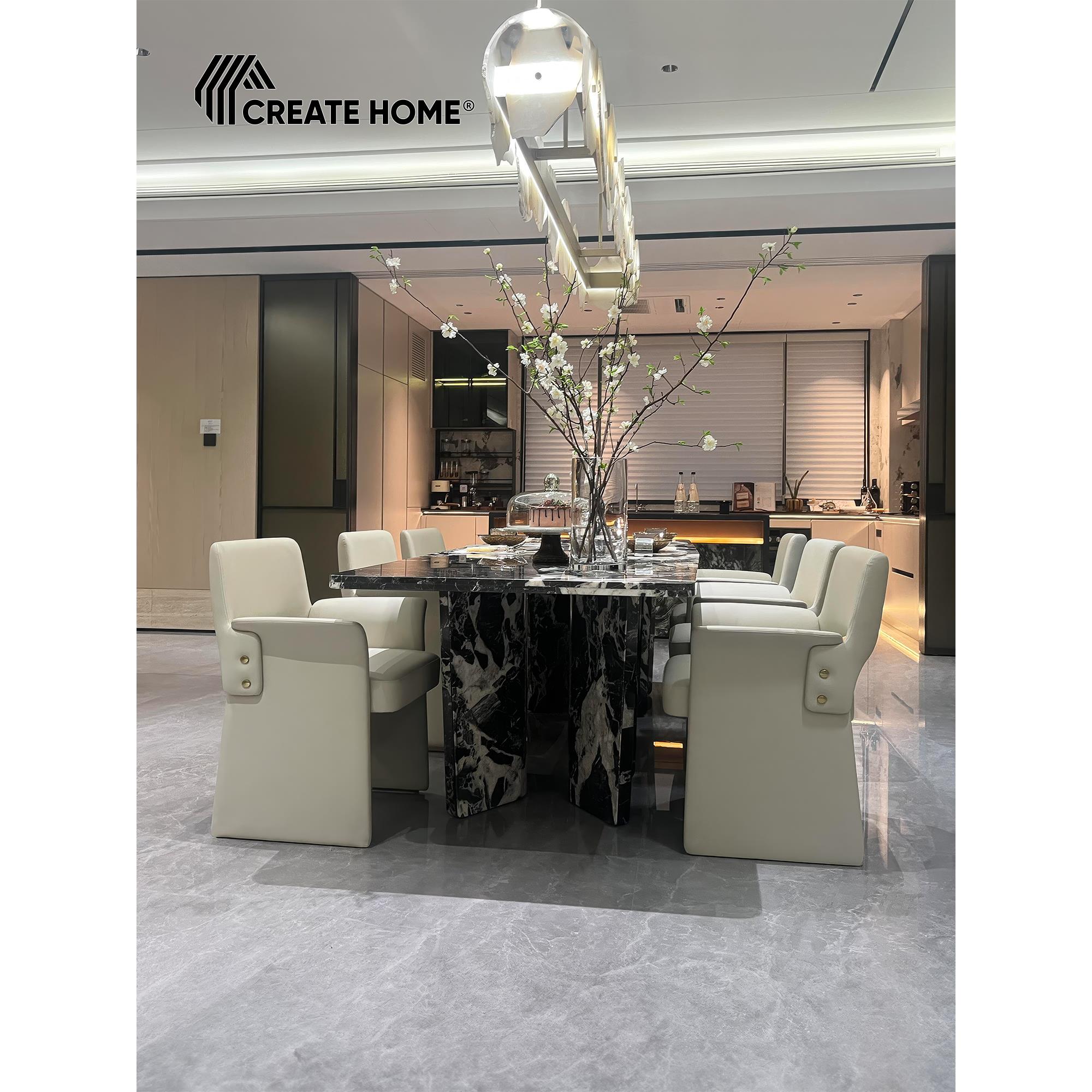 意式极简Glover餐椅设计师款客厅现代简约靠背休闲椅单人扶手椅子 - 图2