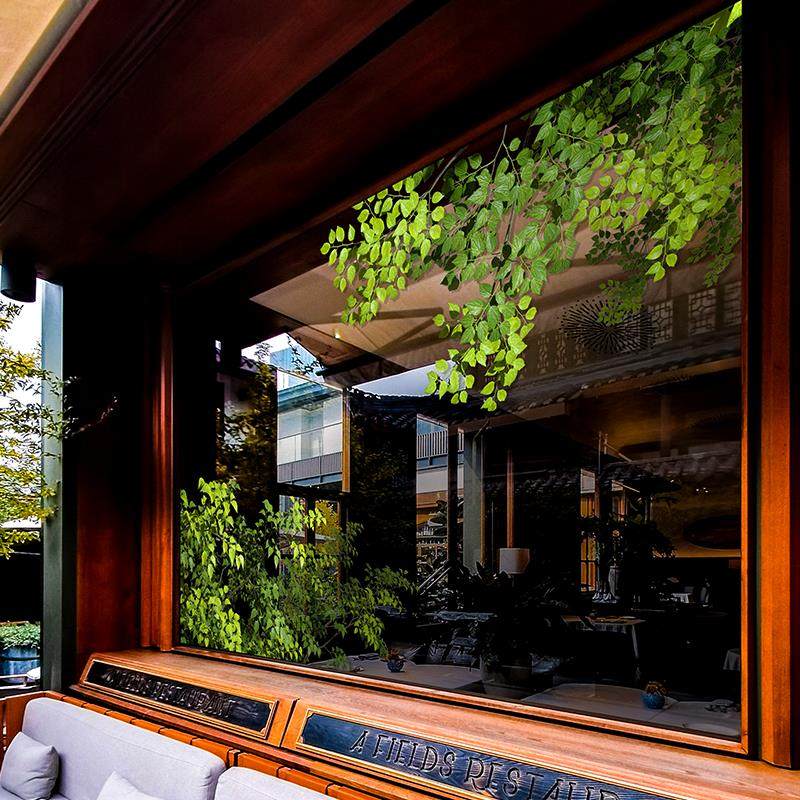 夏日绿植店铺橱窗玻璃门贴纸咖啡网红店氛围装饰静电无胶贴高级感,淘宝优惠券,粉丝福利购,淘宝优惠卷