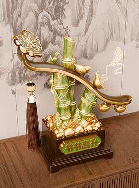 节节高升竹子摆件客厅酒柜办公室招财装饰升职乔迁开业毕业礼物