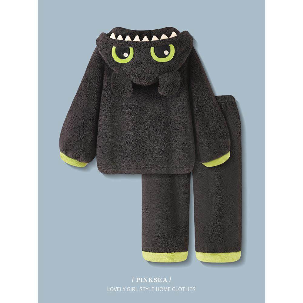 【设计师款】情侣睡衣女冬季保暖珊瑚绒加厚家居服可爱秋冬套装男,淘宝优惠券,粉丝福利购,淘宝优惠卷