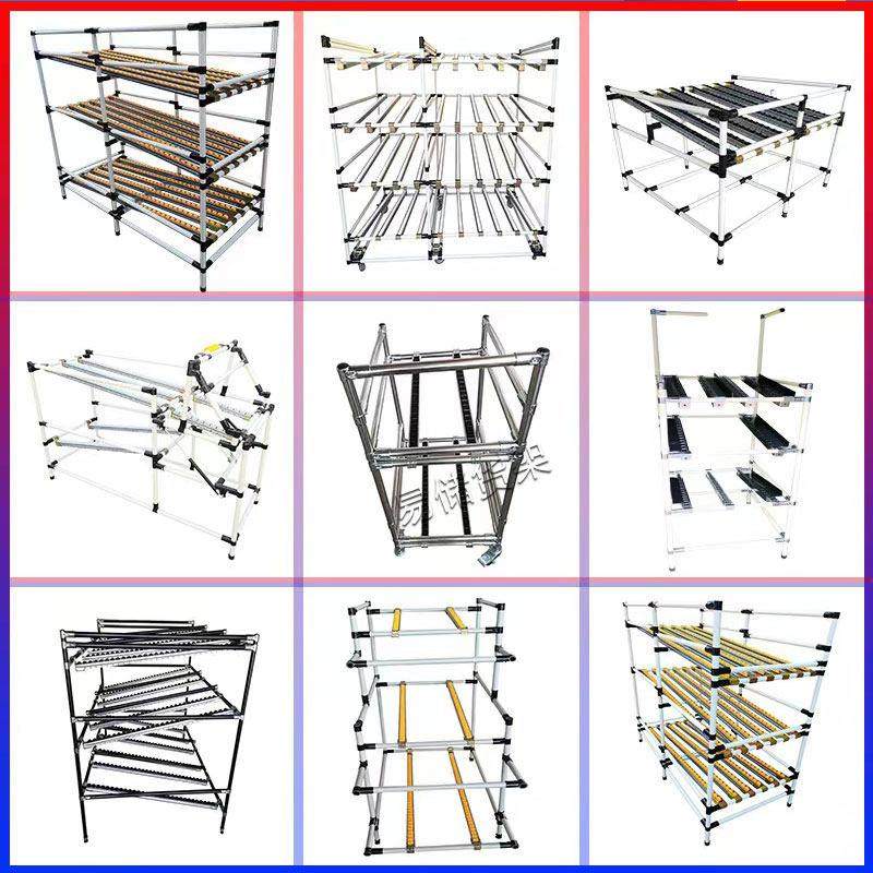 精益管货架线杆流畅带材可移动翻转材料货架先进的先出滑轨滚子覆 - 图3