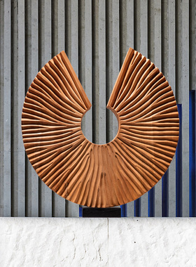 抽象木雕工艺品桌面摆件样板房艺术装置玄关装饰品售楼处雕塑摆设