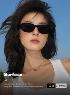 2025新款猫眼墨镜女高级感海边防晒UV400偏光太阳镜尼龙高清曲面