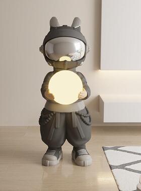 创意儿童主卧室床边卡通宇航员宇航员乔迁礼物大型地板站立装饰