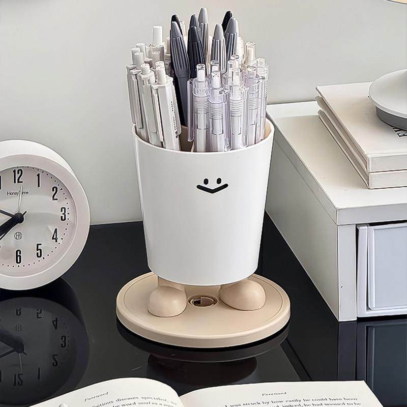 旋转笔筒收纳盒大容量学生桌面儿童书桌置物架办公室分格创意笔桶,淘宝优惠券,粉丝福利购,淘宝优惠卷
