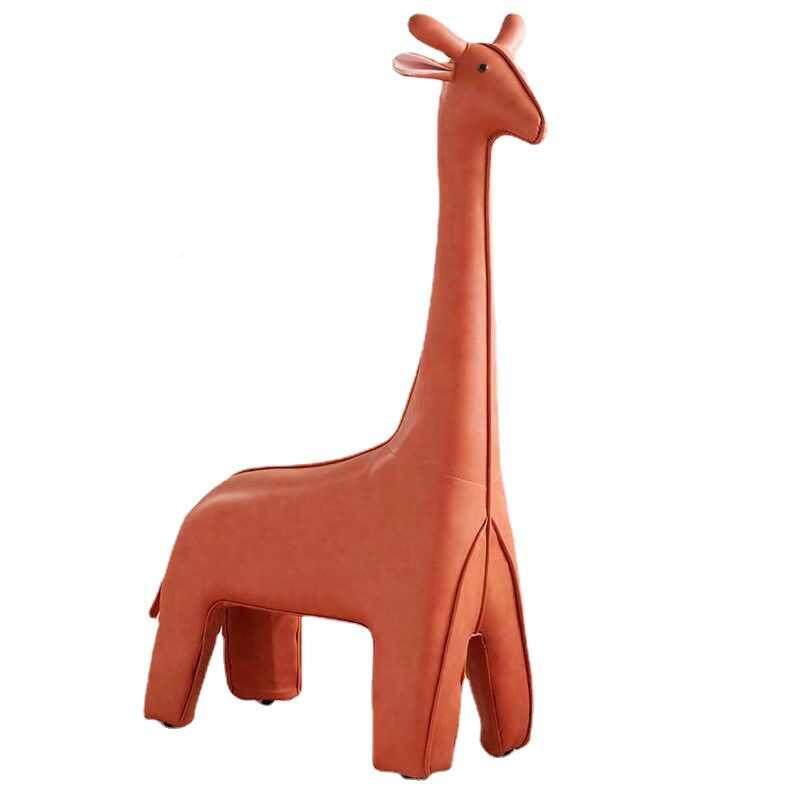 ?长鹿坐凳儿童发网红卡动物通凳EMK子颈萌宠皮革质小沙鹿座椅客厅,淘宝优惠券,粉丝福利购,淘宝优惠卷