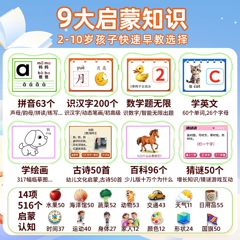 儿童全能学练机双语启蒙早教点读机大号涂鸦儿童画板学习玩具儿童学练机,淘宝优惠券,粉丝福利购,淘宝优惠卷