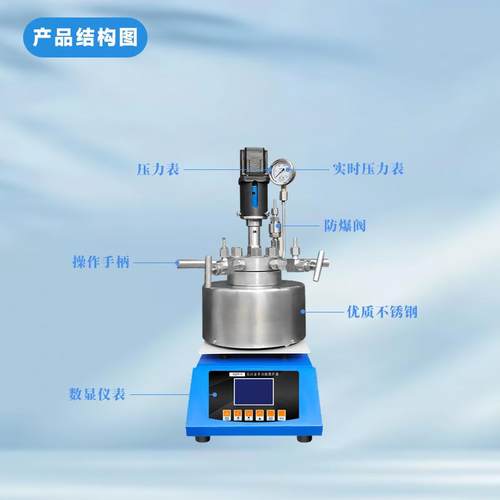 台式高压反应釜实验室搅拌加热反应釜台式高压不锈钢反应釜高压釜 - 图1