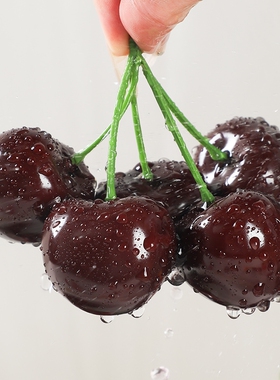 仿真草莓樱桃水果道具泡沫材质餐桌装饰摆件模型蛋糕配件场景布置