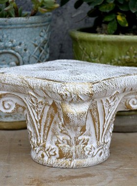 欧式家居落地陶艺摆件 阳台庭院花园花盆底座 家居装饰品 底座