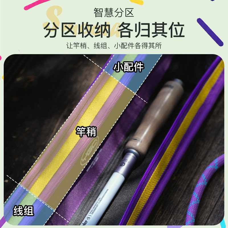 YGC small things fishing rod bag cartoon graffiti fishing gear bag