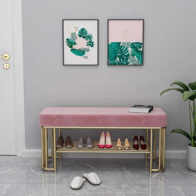 轻奢换鞋凳软包家用门口可坐式鞋架长条穿鞋凳北欧网红衣帽间鞋柜,淘宝优惠券,粉丝福利购,淘宝优惠卷