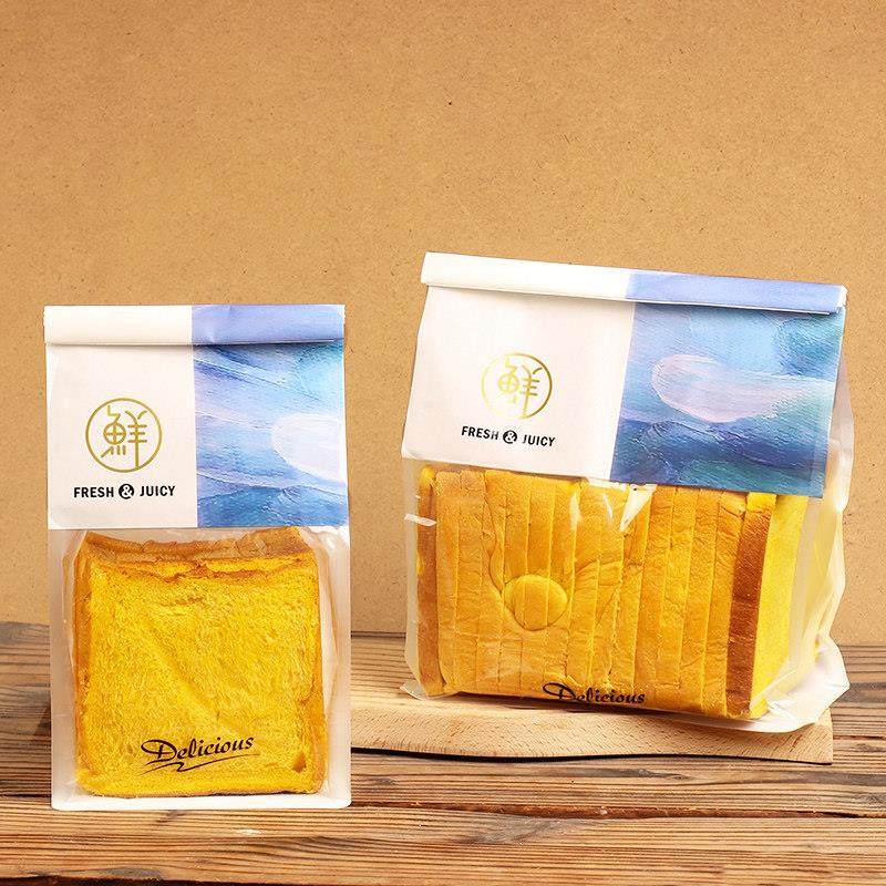 烘焙大号450g切片吐司面包袋250g7片铁鲜烤袋子丝卷边自封包装袋,淘宝优惠券,粉丝福利购,淘宝优惠卷