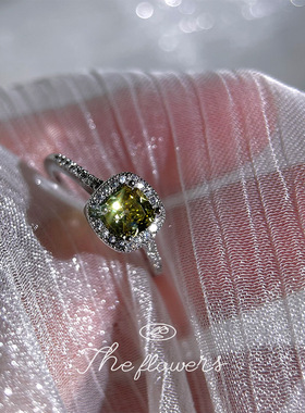 微镶锆石方形戒指0522